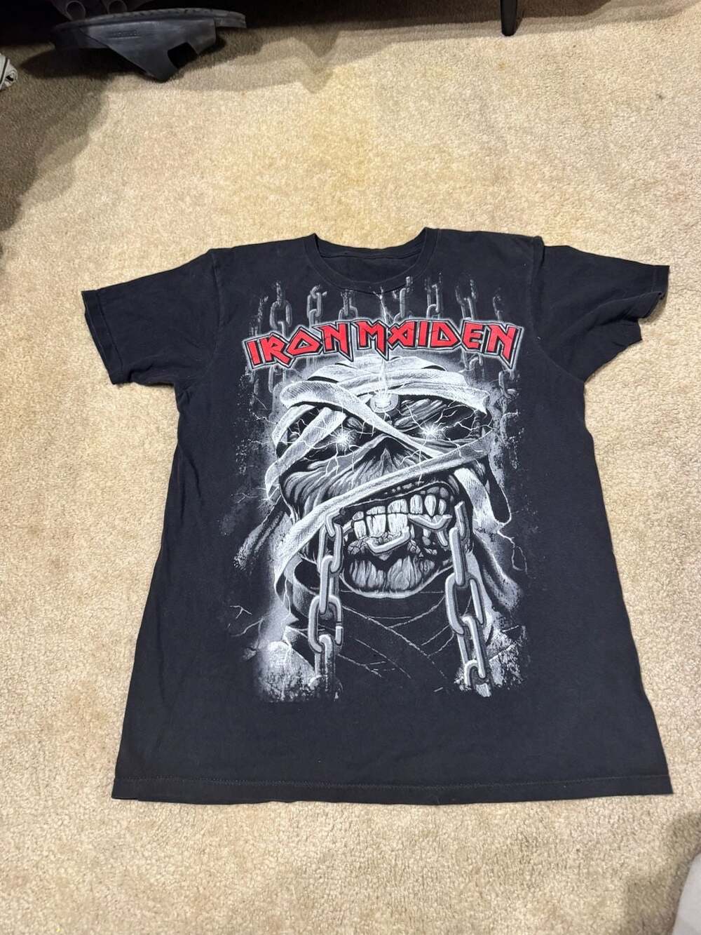 Iron Maiden Mummy Eddie Graphic T-Shirt Black